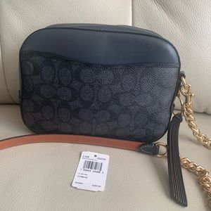 Coach Camera Bag Charcoal Midnight Navy